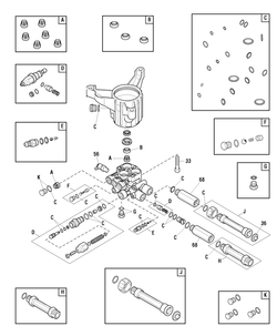 Pump (80012707) Diagram and Parts List for 020662-01  Briggs and Stratton Pressure Washer